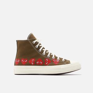NWB Converse x Comme des Garçons Play in Khaki